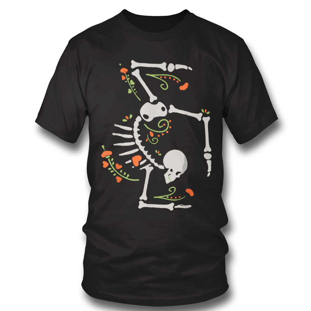 Cute Gymnastics Skeleton Halloween Costume T Shirt Hoodie, Long Sleeve, Tank Top