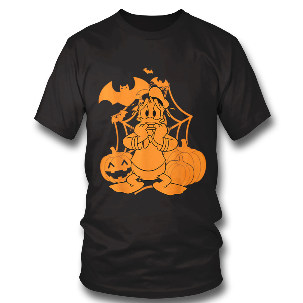 Disney Mickey Friends Halloween Donald Duck Pumpkins T Shirt Hoodie, Long Sleeve, Tank Top