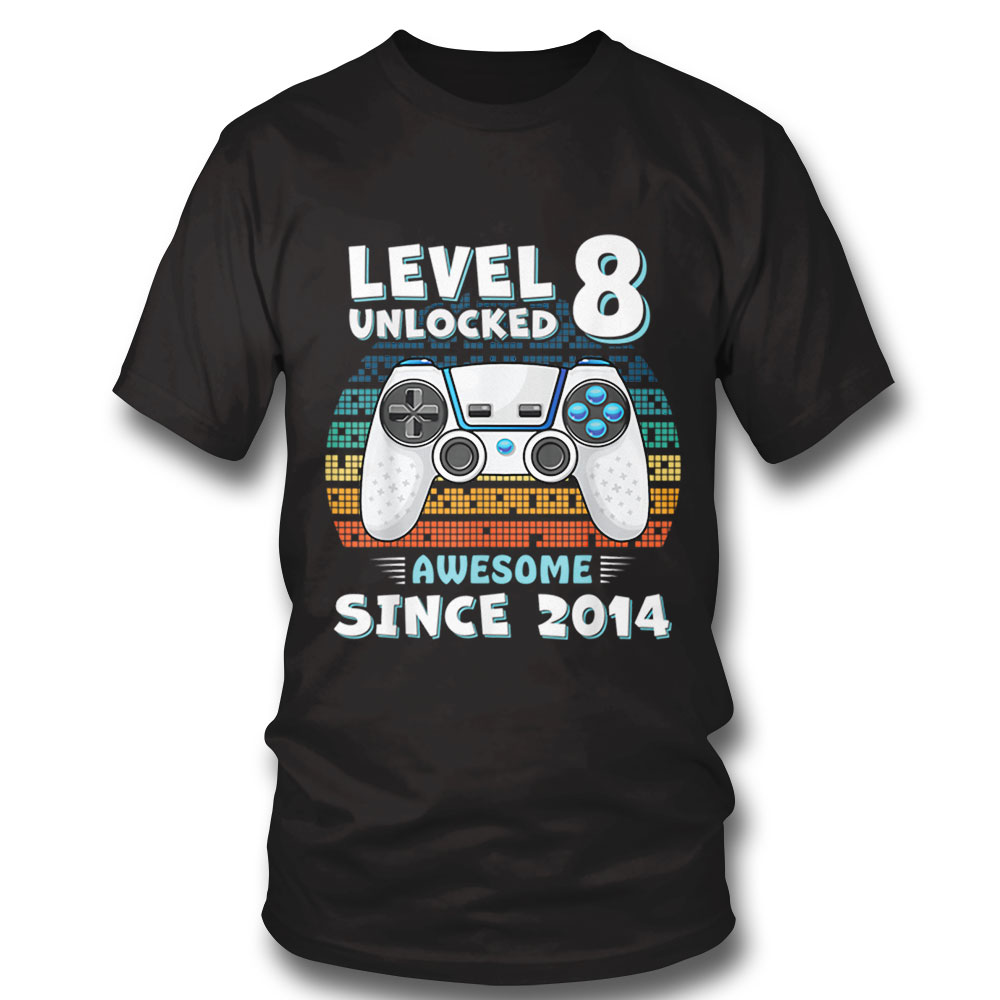 Eight 8yr Bday Son Boy Funny Gamer 8th 8 Years Old Birthday T Shirt Hoodie, Long Sleeve, Tank Top