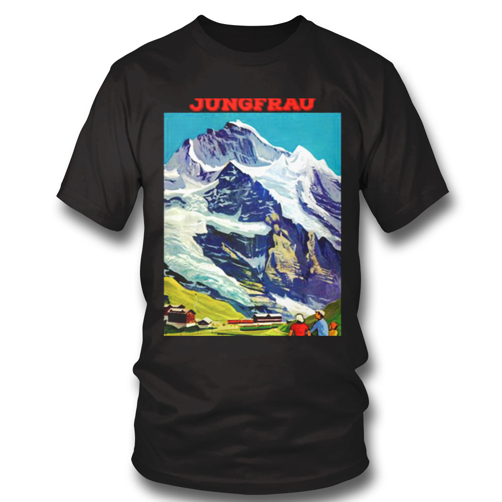 Jungfrau Retro Travel Switzerland Shirt Sweatshirt, Tank Top, Ladies Tee