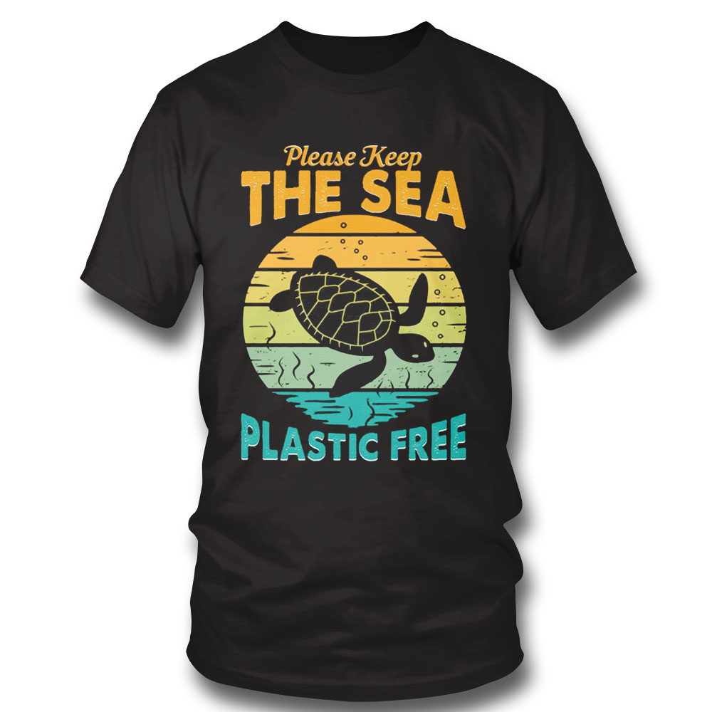 Please Keep The Sea Plastic Free Shirt Long Sleeve, Ladies Tee