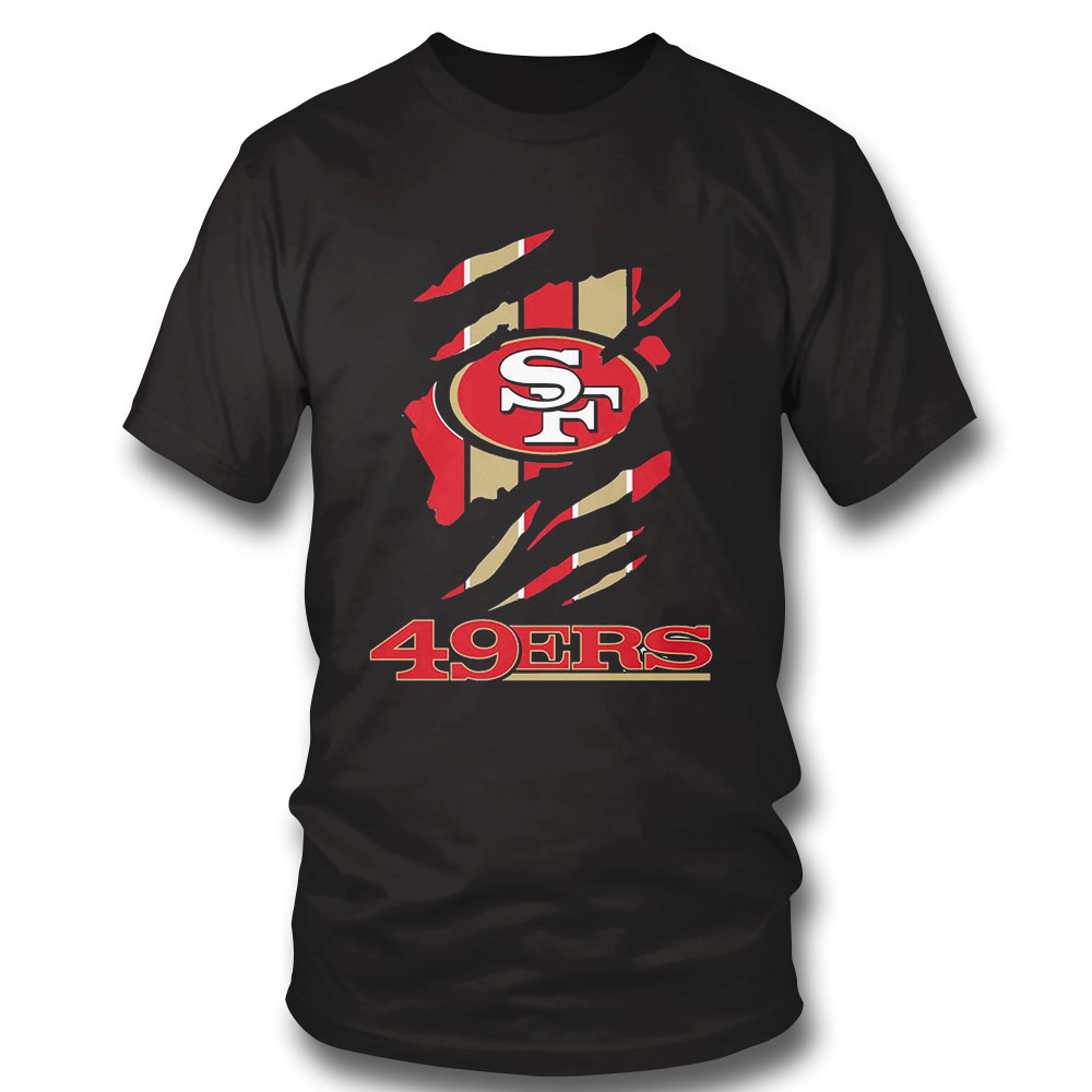 San Francisco 49ers T-shirt San Francisco 49ers Scratch Nfl Long Sleeve, Ladies Tee