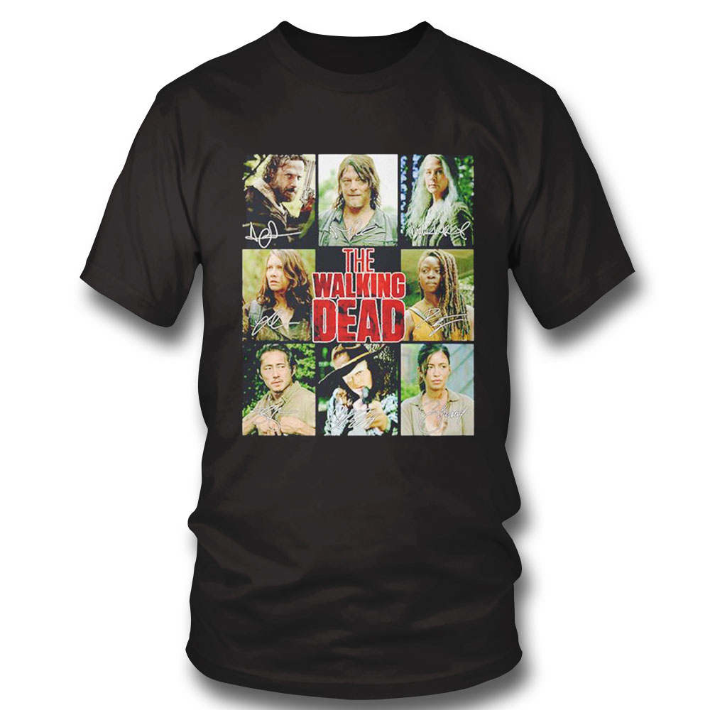 The Walking Dead Character Signatures Shirt Long Sleeve, Ladies Tee