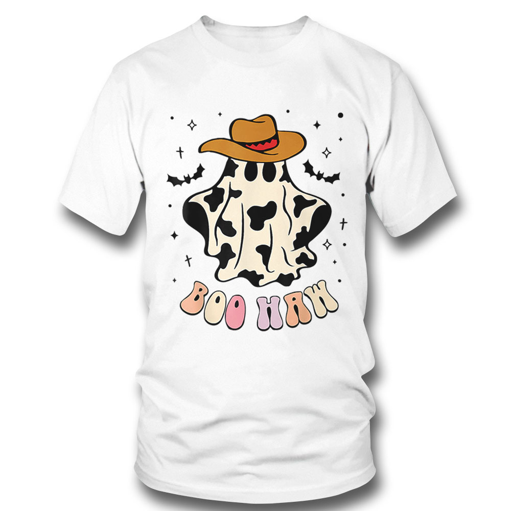 Boo Haw Ghost Western Cowboy Cowgirl Funny Halloween Spooky T Shirt