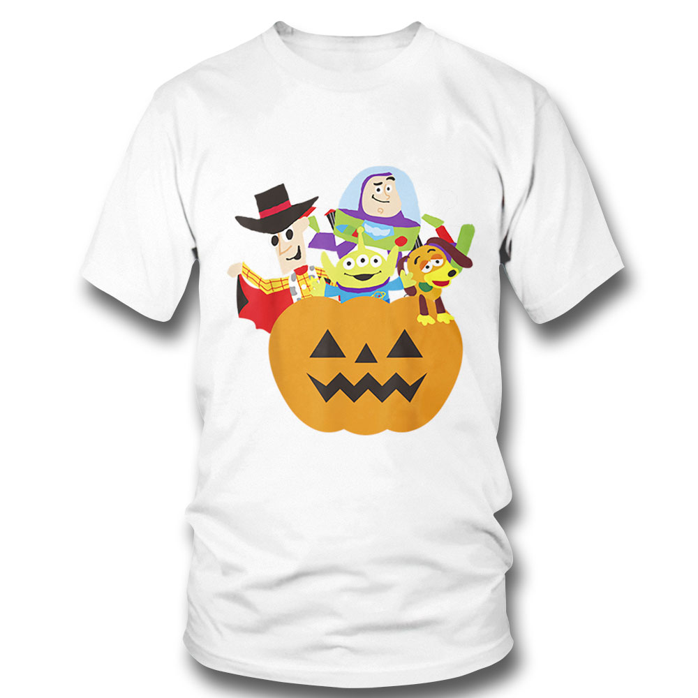 Disney Pixar Toy Story Halloween Pumpkin T Shirt Long Sleeve, Ladies Tee