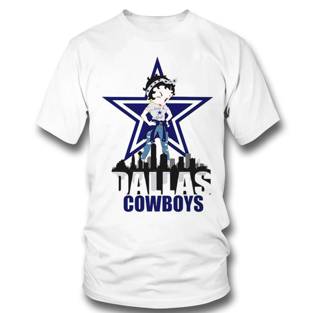 Just A Girl Who Love Dallas Cowboys T Shirt Long Sleeve, Ladies Tee