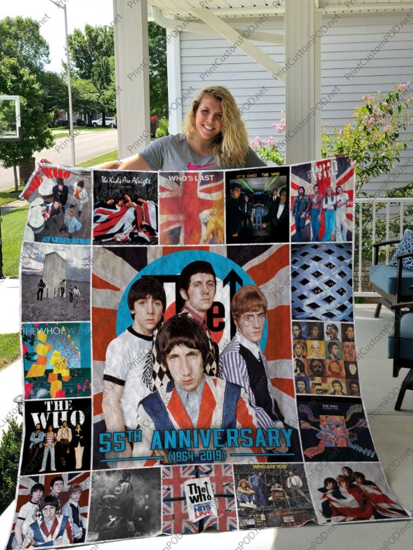 55th Anniversary 1964 2019 The Who Band Fleece Quilt Blanket Comfortable