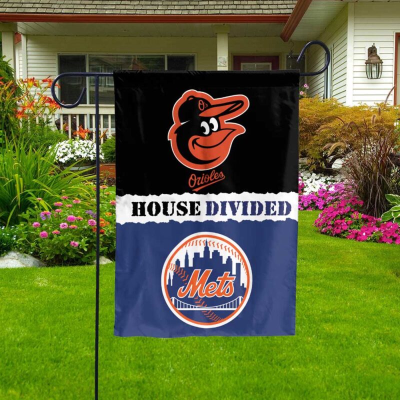 Custom House Divided MLB Garden Flag Baseball Teams