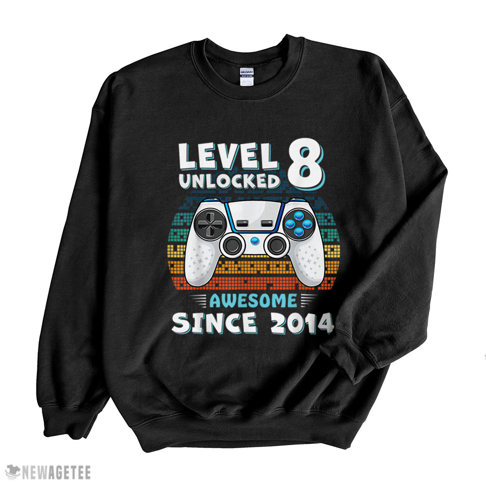 Eight 8yr Bday Son Boy Funny Gamer 8th 8 Years Old Birthday T Shirt Hoodie, Long Sleeve, Tank Top