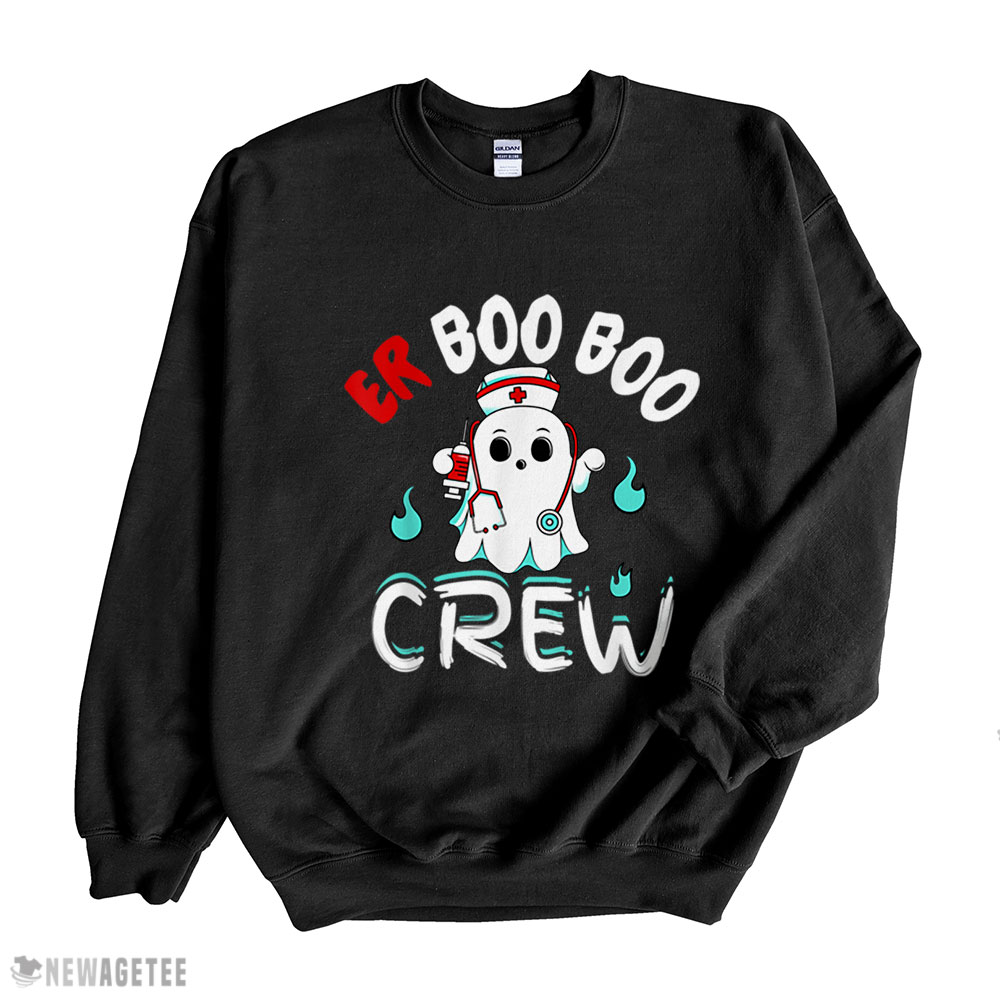 Er Boo Boo Crew Nurse Halloween Ghost Boo Costume Funny T Shirt Sweatshirt, Tank Top, Ladies Tee