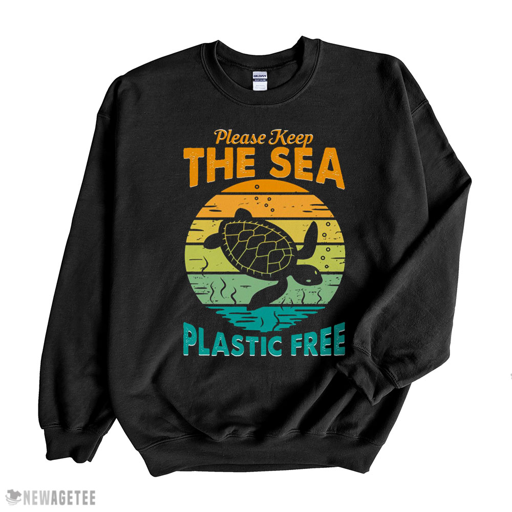 Please Keep The Sea Plastic Free Shirt Long Sleeve, Ladies Tee