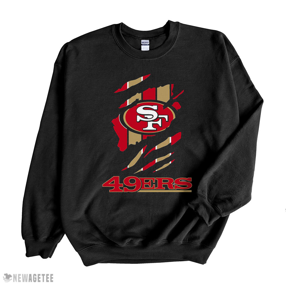 San Francisco 49ers T-shirt San Francisco 49ers Scratch Nfl Long Sleeve, Ladies Tee