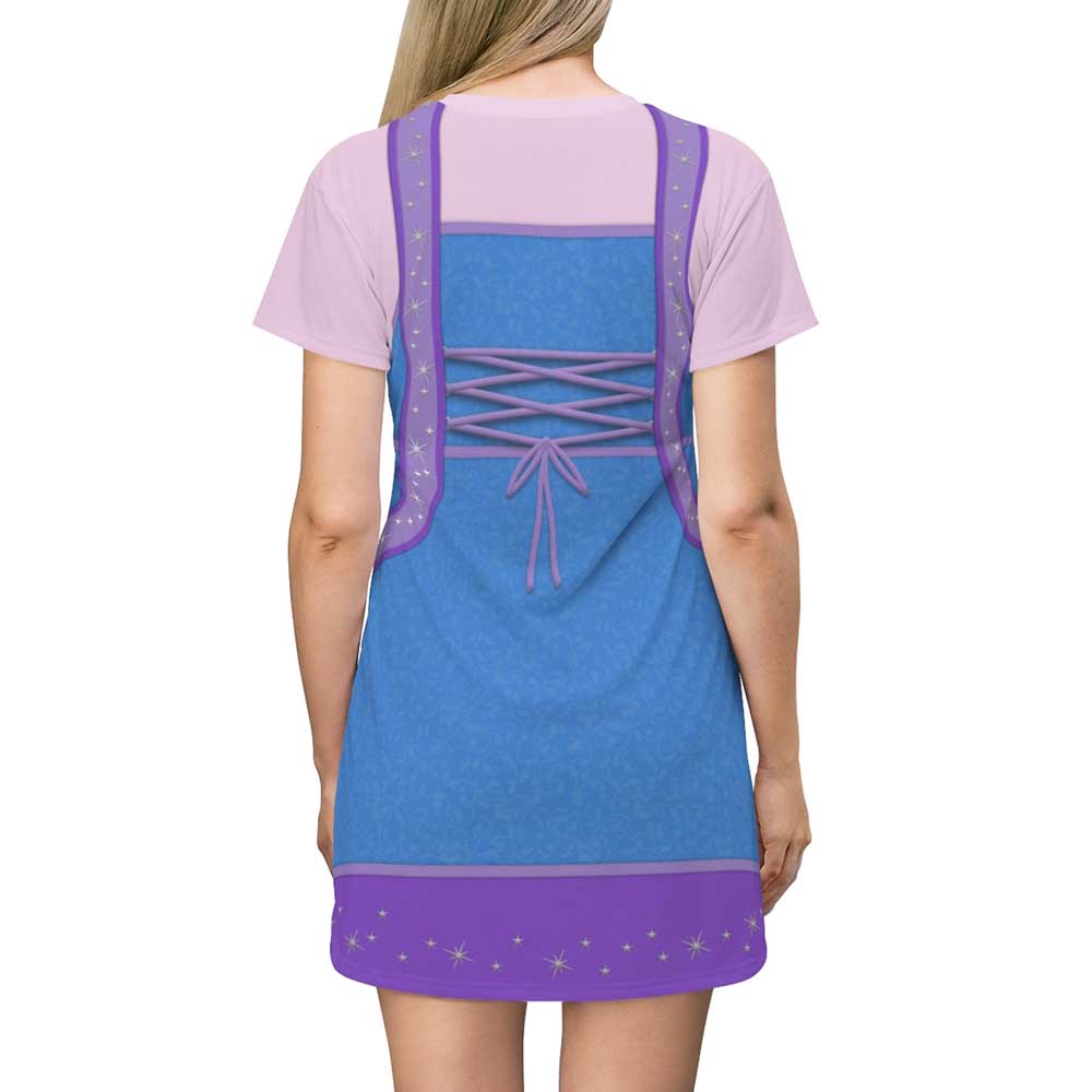 Blue Bippity Boppity Boutique Sleeve Dress Disney Cast Member Halloween Cosplay