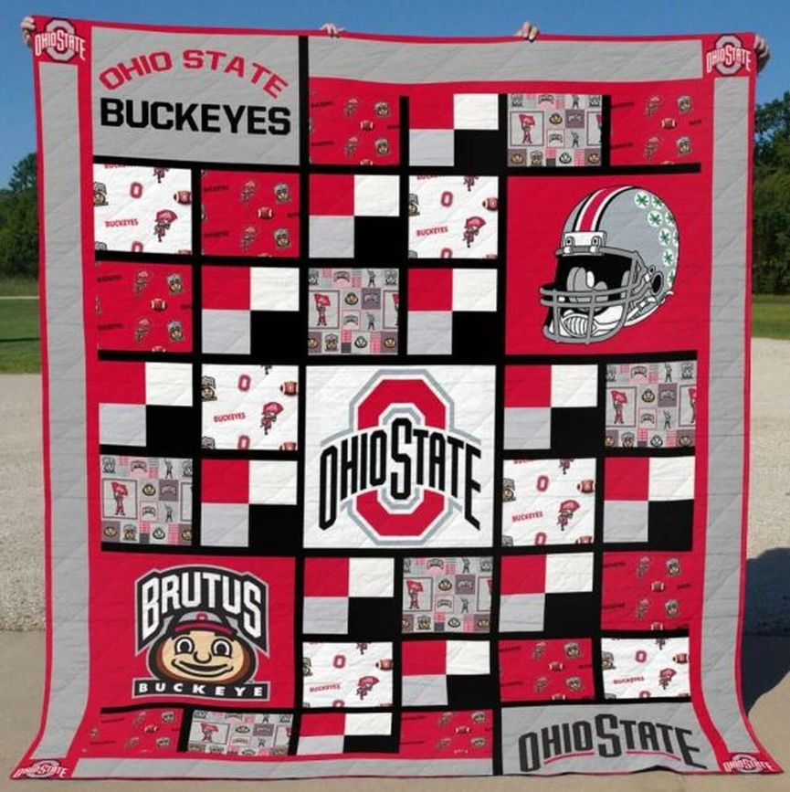 Brutus Ncaa Ohio State Buckeyes Fleece Quilt Blanket Comfortable