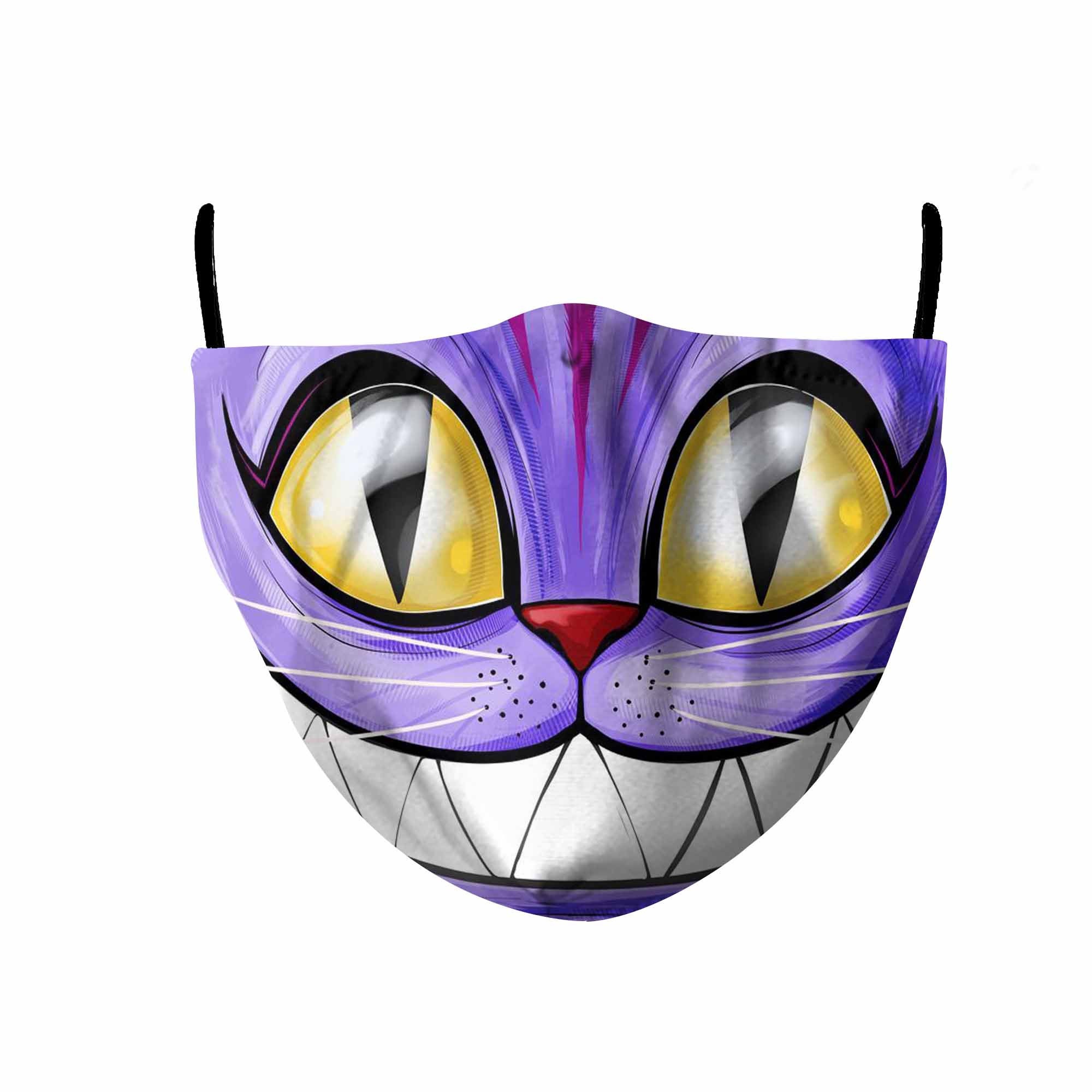 Chesire Cat Face Mask Cloth Reusable