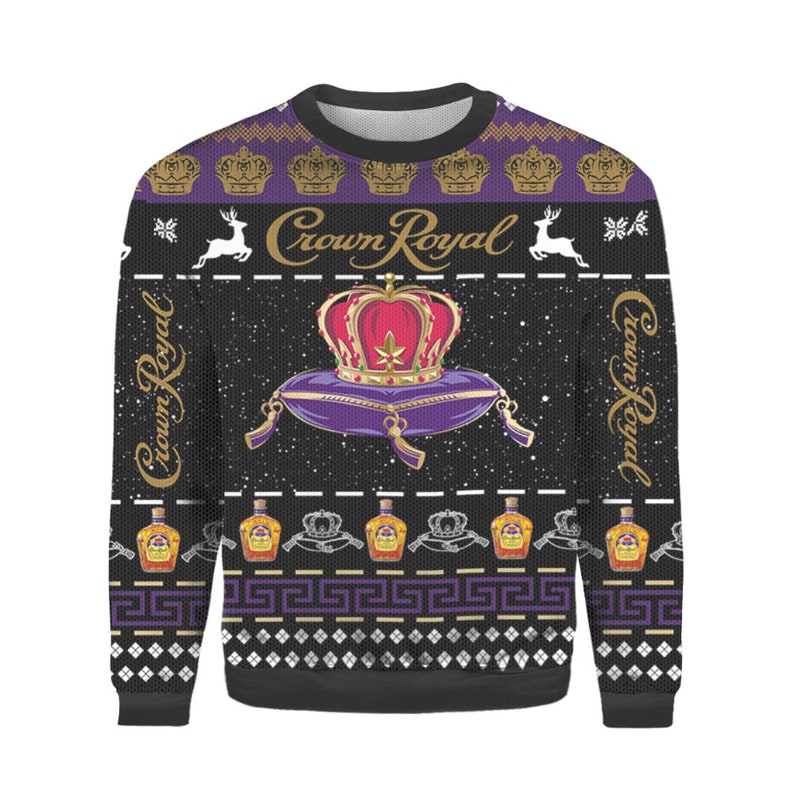 Crown Royal Ugly Christmas Sweater Knitted Sweater