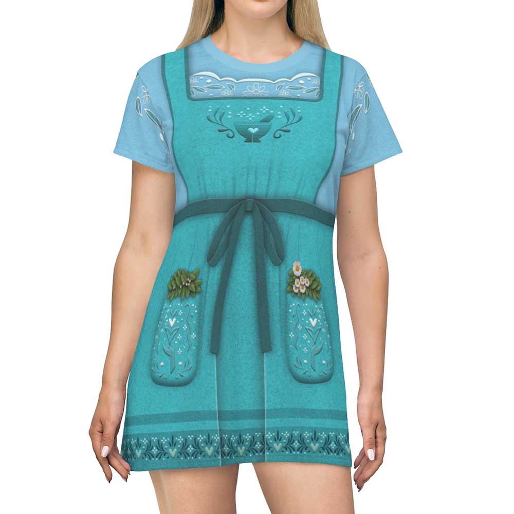 Disney Encanto Dress Costume Dolores Madrigal Cosplay Short Sleeve