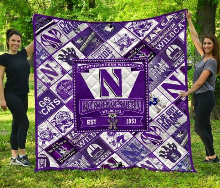 For Fans Ncaa Northwestern Wildcats Loved Fleece Quilt Blanket Premium