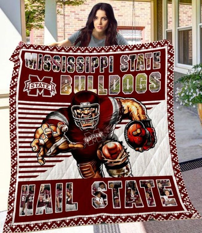 Hail State Ncaa Mississippi State Bulldogs Loved Fleece Quilt Blanket Gift