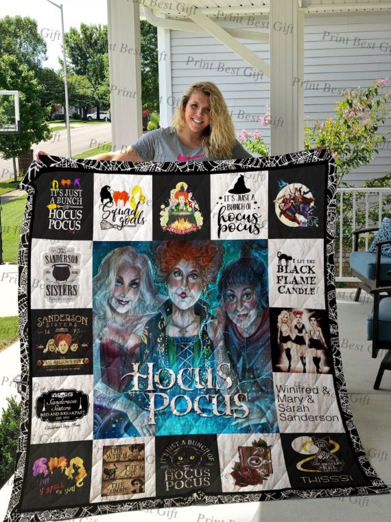 Hocus Pocus Poster Collection Squad Goals Fleece Quilt Blanket Gift