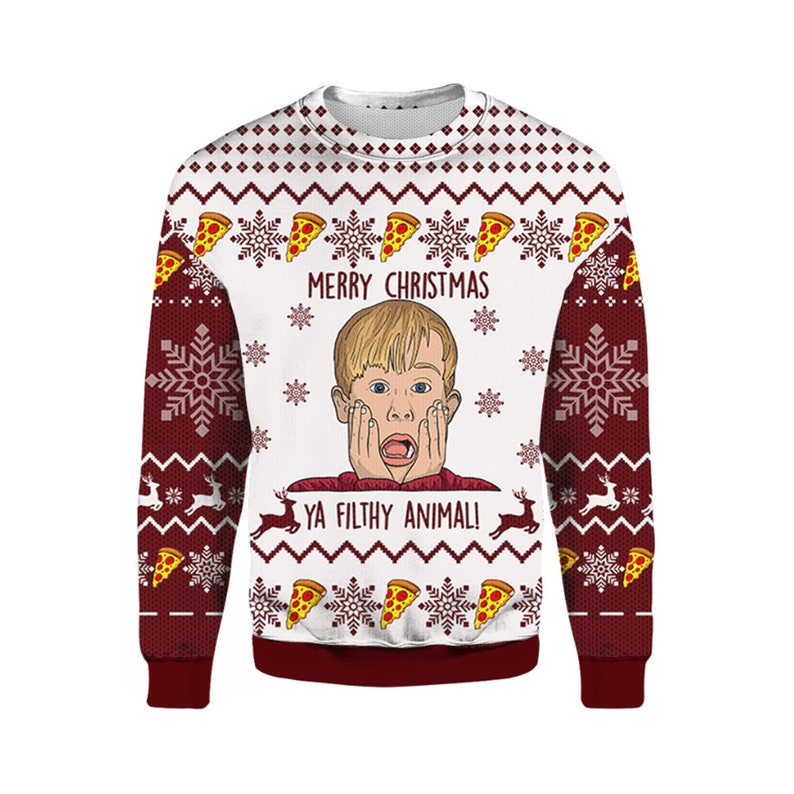 Home Malone Ugly Christmas Sweater Knitted Sweater