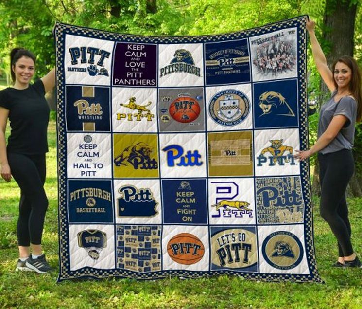 Keep Calm And Fight On Ncaa Pittsburgh Panthers Collected Fleece Quilt Blanket Gift