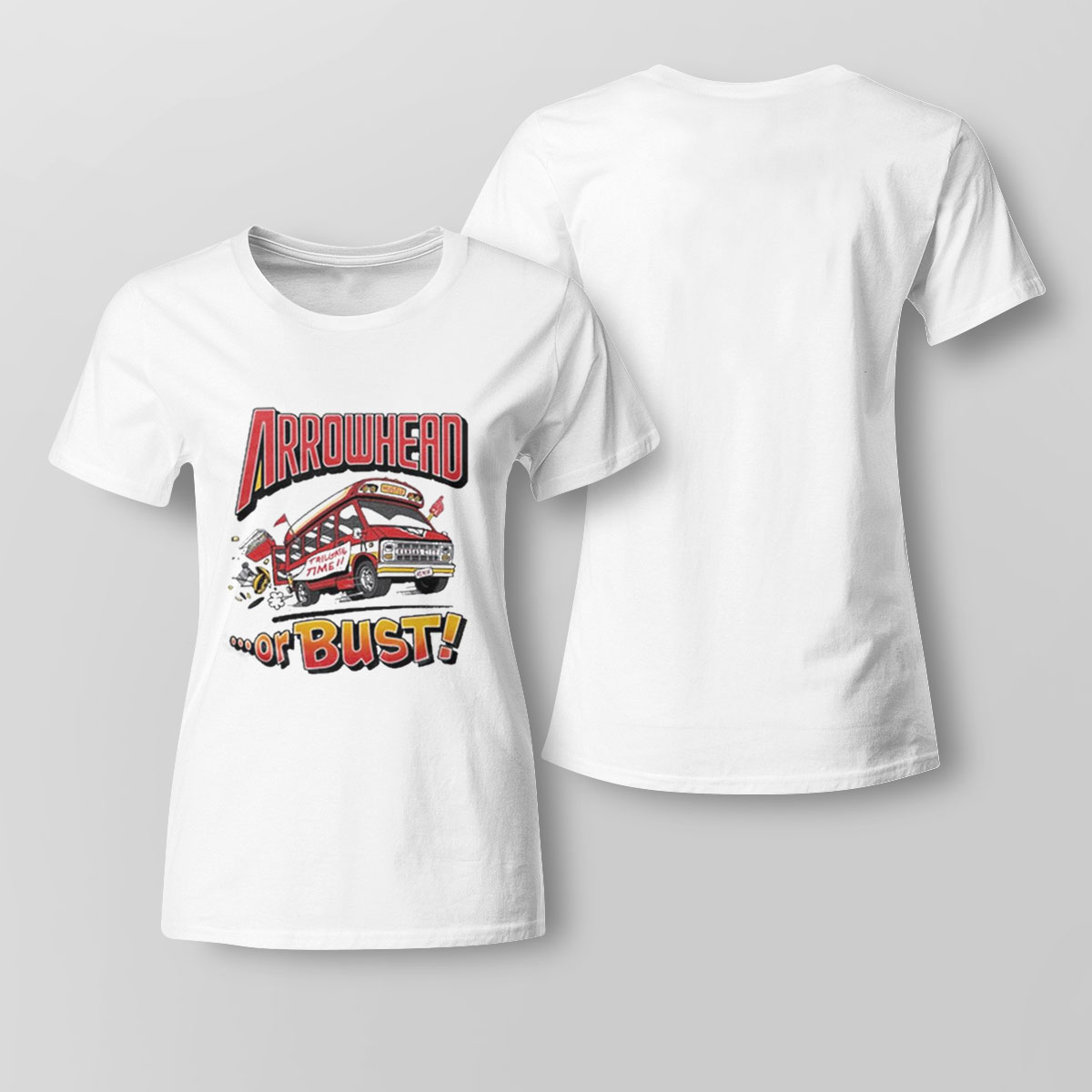 Charlie Hustle Arrowhead Or Bust Tailgate Tee Shirt