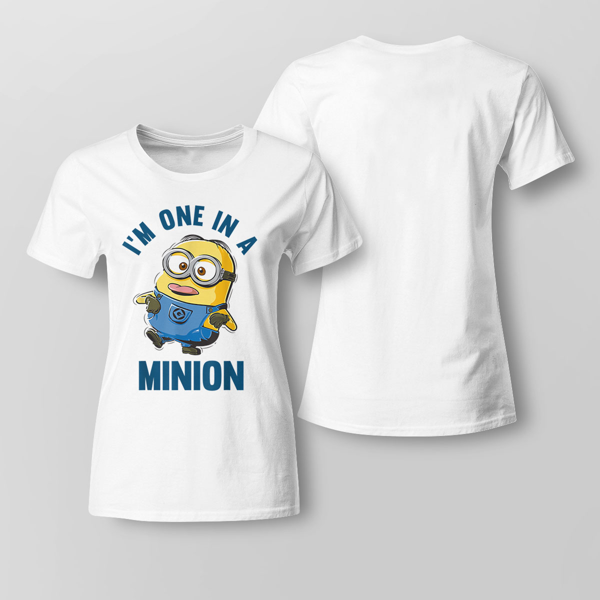 Despicable Me Minions Dave One In A Minion Graphic T Shirt Long Sleeve, Ladies Tee