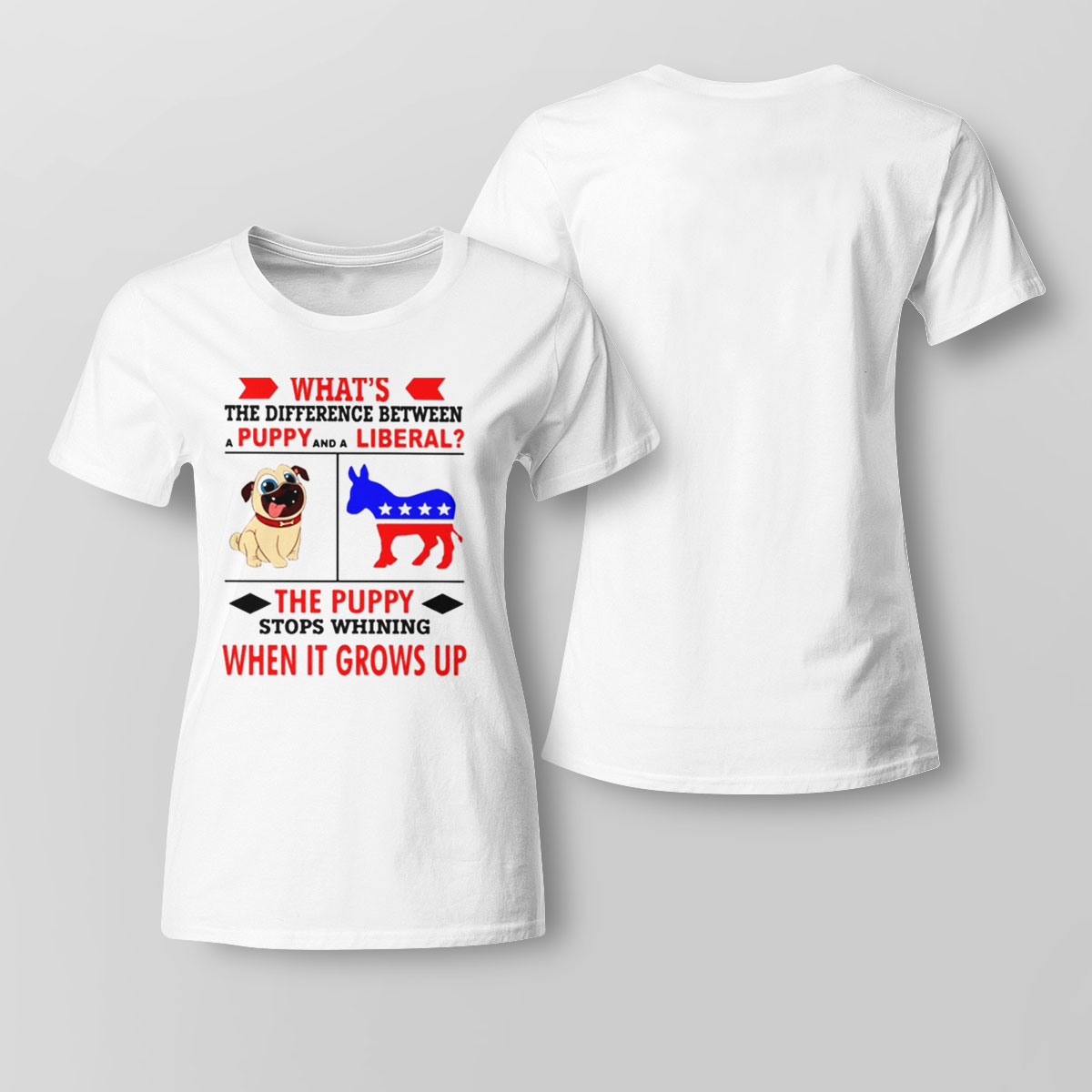 Whats The Difference Between A Puppy And A Liberal Shirt Sweatshirt, Tank Top, Ladies Tee