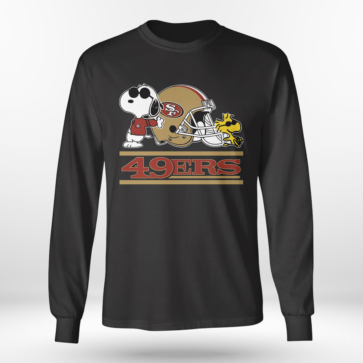 San Francisco 49ers Snoopy San Francisco 49ers T-shirt Long Sleeve, Ladies  Tee