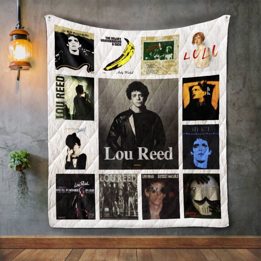 Lou Reed Album Design Fleece Quilt Blanket Premium