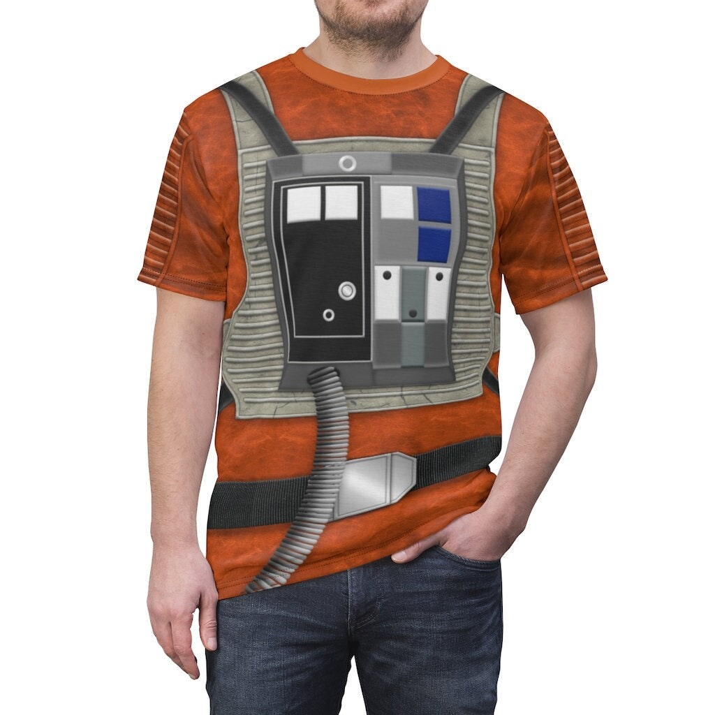 Luke Skywalker Unisex Shirt Star Wars Rebel Flight Suit Disney Halloween Gift