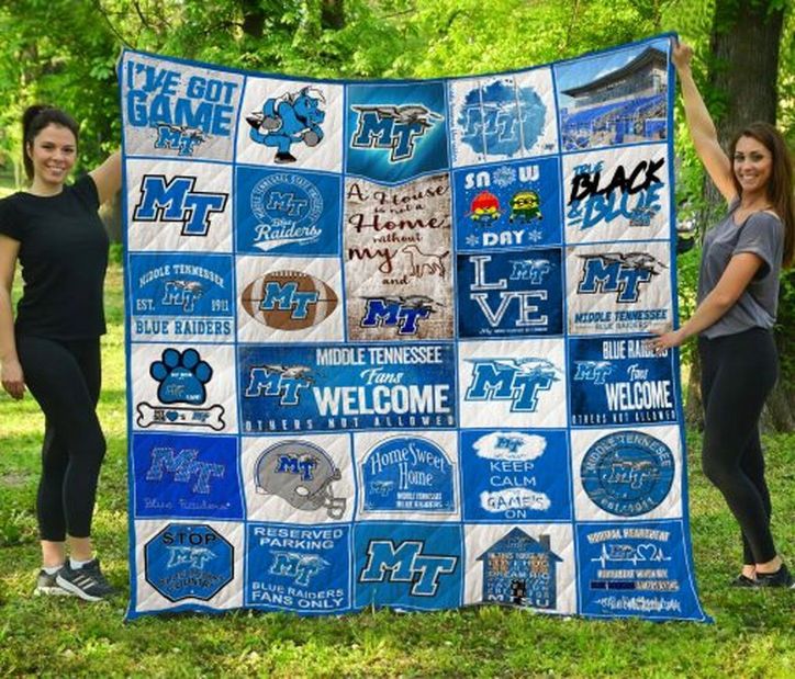 Middle Tennessee Blue Raiders Ncaa Collection Fleece Quilt Blanket Gift