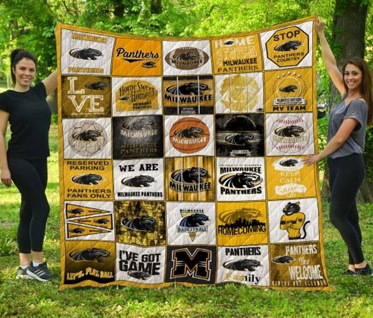 Milwaukee Panthers Ncaa Collection Combined Collection Fleece Quilt Blanket Gift