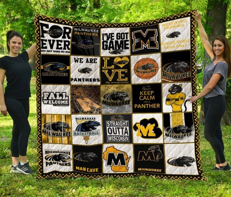 Milwaukee Panthers Ncaa Collection Combined Fleece Quilt Blanket Gift