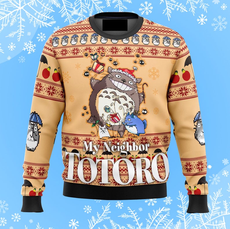 My Neighbor Totoro Ugly Christmas Sweater Gift Xmas