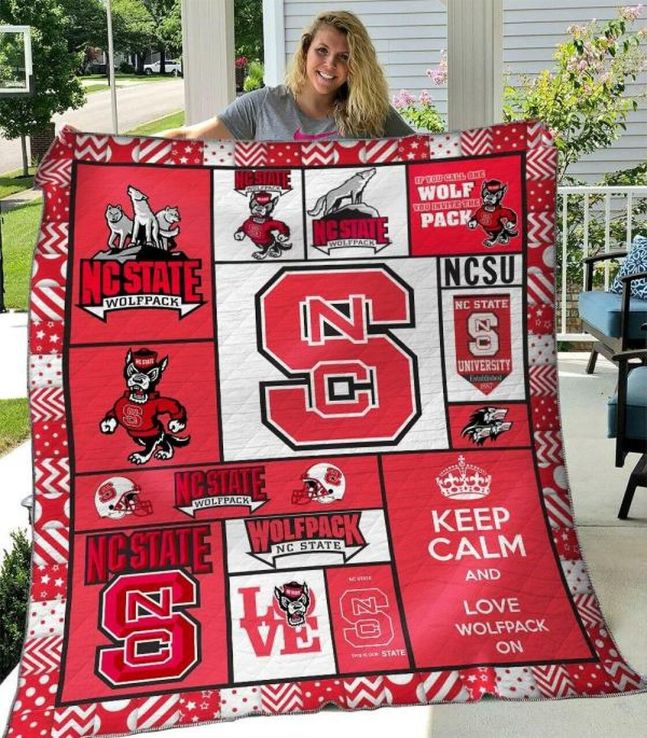 Nc State Wolfpack Ncaa Collection Green Fleece Quilt Blanket Gift