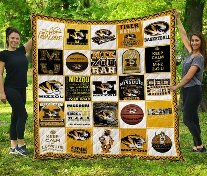 One Mizzou Ncaa Missouri Tigers Combined Great Fleece Quilt Blanket Gift