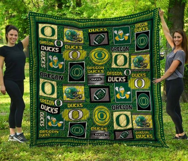 Oregon Ducks Ncaa Combined Collected Fleece Quilt Blanket Gift