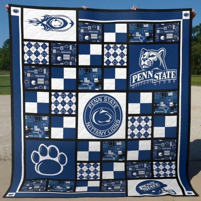 Penn State Nittany Lions Ncaa Collected Green Fleece Quilt Blanket Premium