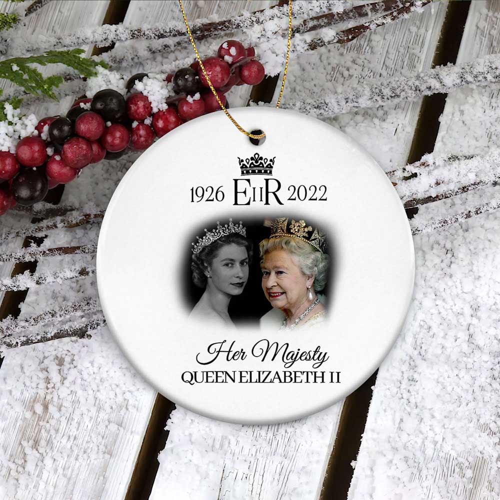 Queen Elizabeth Ii Rip Her Majesty Commemorative Keepsake Rainbow Queen Tribute Ornament Holiday Gift
