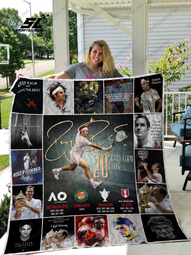 Roger Federer Tennis Player Fleece Quilt Blanket Gift