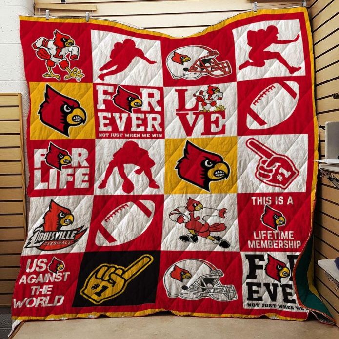 The Football Team Est 1912 Ncaa Louisville Cardinals Collection Loved Fleece Quilt Blanket Comfortable