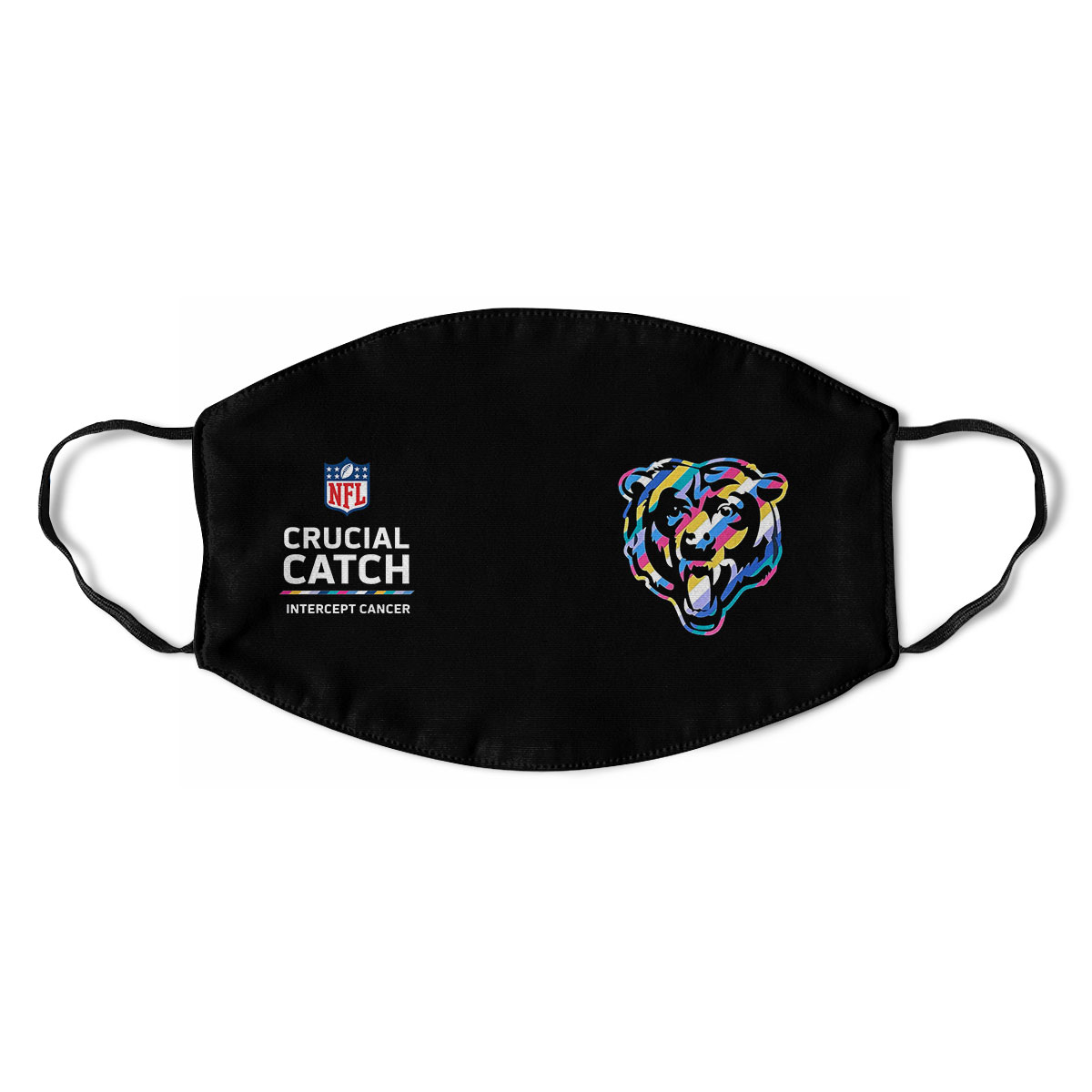 Chicago Bears Nfl Crucial Catch Multicolor Face Mask Cloth Reusable