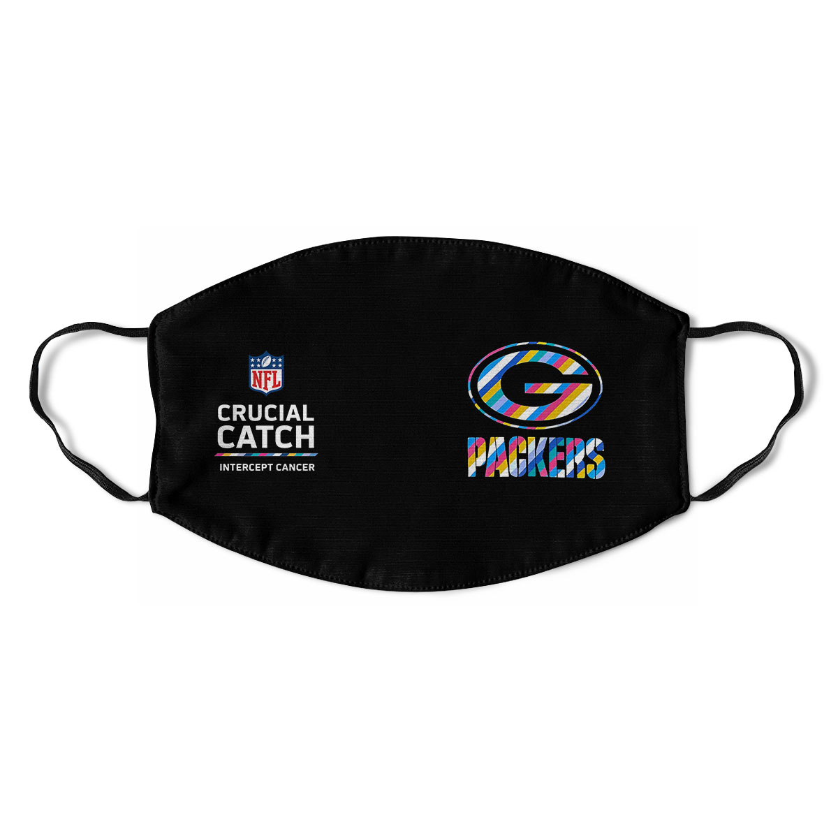 Green Bay Packers Nfl Crucial Catch Multicolor Face Mask Cloth