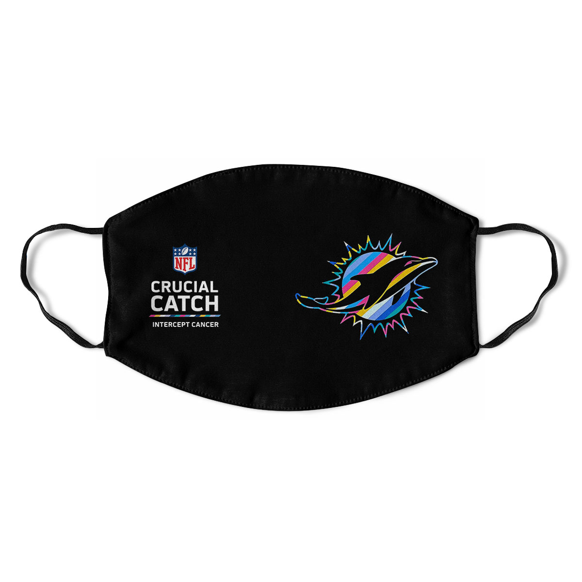 Miami Dolphins Nfl Crucial Catch Multicolor Face Mask Halloween