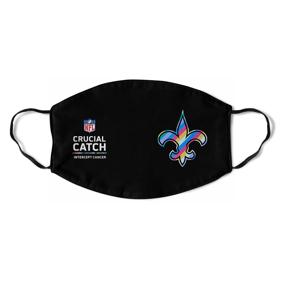 New Orleans Saints Nfl Crucial Catch Multicolor Face Mask Cloth Reusable