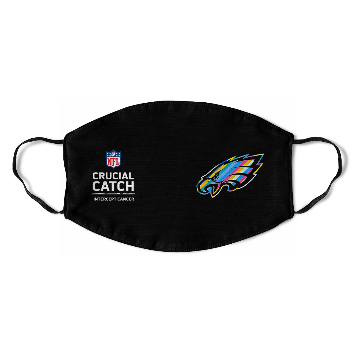 Philadelphia Eagles Nfl Crucial Catch Multicolor Face Mask Cloth Reusable