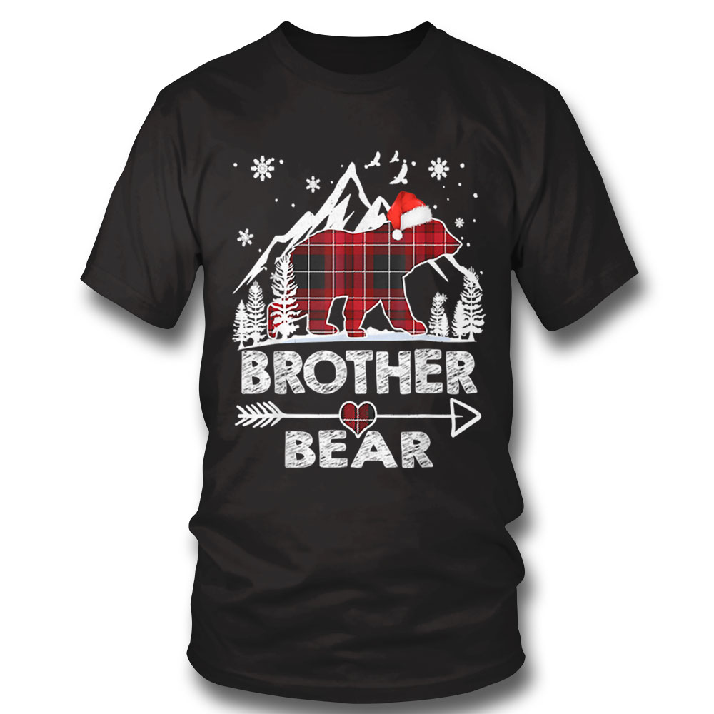 Brother Bear Christmas Pajama Red Plaid Buffalo Family Shirt