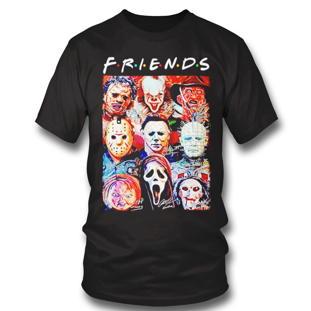 Horror Movies Character Friends Tv Show Signatures Shirt